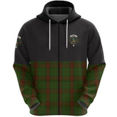 Maxwell Hunting Clan Half Of Tartan Zipper Hoodie